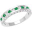 Picture of A breathtaking emerald & diamond eternity ring in 18ct white gold