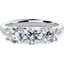 Picture of A classic Round Brilliant Cut three stone diamond ring with shoulders in 18ct white gold