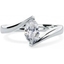 Picture of An eye catching Marquise Cut solitaire diamond ring in 18ct white gold