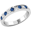 Picture of A stunning sapphire & diamond eternity ring in 18ct white gold