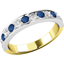 Picture of A stunning sapphire & diamond eternity ring in 18ct yellow & white gold