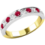 Picture of A stunning ruby & diamond eternity ring in 18ct yellow & white gold