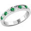 Picture of A stunning emerald & diamond eternity ring in 18ct white gold