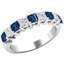 Picture of A beautiful sapphire & diamond eternity ring in 18ct white gold