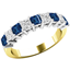 Picture of A beautiful sapphire & diamond eternity ring in 18ct yellow & white gold