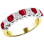 Picture of A beautiful ruby & diamond eternity ring in 18ct yellow & white gold