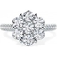 Picture of A breathtaking Round Brilliant Cut cluster diamond ring in 18ct white gold