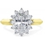Picture of A stunning Oval & Round Brilliant Cut cluster diamond ring in 18ct yellow & white gold
