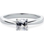 Picture of A classic Cushion Cut solitaire diamond ring in platinum