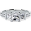 Picture of A breathtaking three stone diamond ring with shoulder stones in 18ct white gold