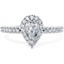 Picture of A stunning Pear Shaped cluster diamond ring with shoulder stones in 18ct white gold