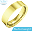 Picture of A classic flat court mens ring in medium 18ct yellow gold