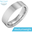 Picture of A classic flat court mens ring in medium platinum