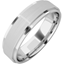 Picture of A stunning mixed finish mens ring in palladium