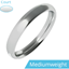 Picture of A classic courted ladies wedding ring in medium-weight palladium