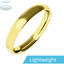 Picture of A classic courted ladies wedding ring in light-weight 18ct yellow gold