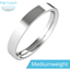 Picture of A timeless ladies flat top wedding ring in medium-weight platinum