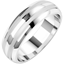 Picture of A stylish double grooved mens ring in platinum