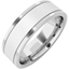Picture of A stunning mixed finish mens wedding ring in palladium
