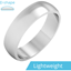 Picture of A stylish D shaped mens ring in light 18ct white gold