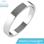 Picture of A stunning flat top ladies wedding ring in medium-weight 18ct white gold