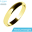 Picture of A stylish ladies D shape wedding ring in medium-weight 18ct yellow gold