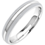 Picture of A striking mill-grained court ladies wedding ring in medium 18ct white gold