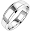 Picture of An elegant mill-grained mens ring in platinum
