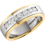 Picture of A unique diamond set ladies wedding ring in 18ct white & yellow gold