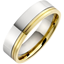 Picture of A stylish mixed metal mens ring in 18ct white & yellow gold