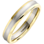 Picture of A stunning ladies mixed finish wedding ring in 18ct white & yellow gold