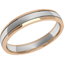 Picture of A stylish ladies mixed finish wedding ring in 18ct white & rose gold