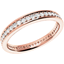 Picture of An elegant Round Brilliant Cut diamond set wedding ring in 18ct rose gold