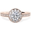 Picture of A stunning Round Brilliant Cut halo style diamond ring in 18ct rose gold