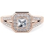 Picture of A stunning Princess Cut diamond ring in 18ct rose gold