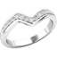 Picture of A stylish diamond-set shaped wedding/eternity ring in 18ct white gold