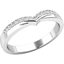 Picture of A 'wishbone' style diamond-set wedding/eternity ring in platinum