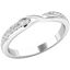 Picture of A 'cross-over' style diamond-set wedding/eternity ring in platinum