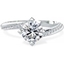 Picture of A stylish Round Brilliant Cut 'twist' engagement ring in 18ct white gold