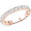Picture of A classic Round Brilliant Cut diamond set ladies eternity/wedding ring in 18ct rose gold