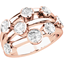 Picture of A unique Round Brilliant Cut diamond dress ring in 18ct rose gold