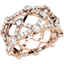 Picture of A unique Round Brilliant Cut diamond set ladies dress ring in 18ct rose gold