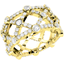 Picture of A unique Round Brilliant Cut diamond set ladies dress ring in 18ct yellow gold