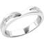Picture of A shaped diamond-set wedding/eternity ring in 18ct white gold