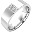 Picture of An elegant Baguette Cut diamond set mens ring in 18ct white gold