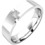 Picture of An elegant Princess Cut diamond set mens ring in 18ct white gold