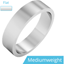 Picture of A classic flat top mens ring in medium platinum