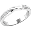 Picture of A 'twist' style diamond-set wedding/eternity ring in 18ct white gold