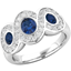 Picture of A stunning Sapphire & Diamond dress diamond ring in 18ct white gold
