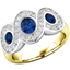 Picture of A stunning Sapphire & Diamond dress diamond ring in 18ct yellow & white gold